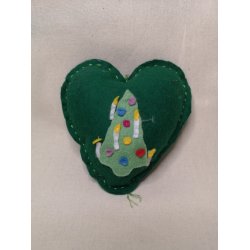 Store filt-hjerter julemotiver