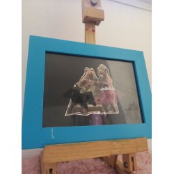 Wrestling Bears i bl� ramme