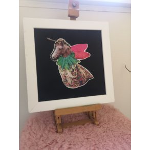 Corny Horse i hvid ramme