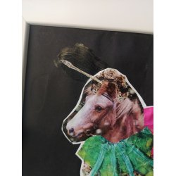 Corny Horse i hvid ramme